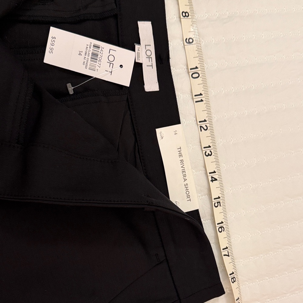LOFT NWT Riviera Classic Black Women's Shorts - Picture 3 of 5